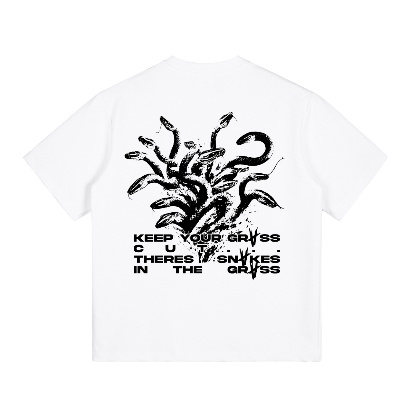SNAKES IN THE GRASS | Graphic T-Shirt - White
