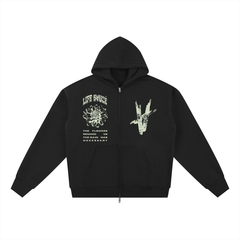 BREAKING FREE | Fleeced Zip Hoodie - Black