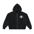 TAKE OFF | Full-Zip Box Hoodie - Black