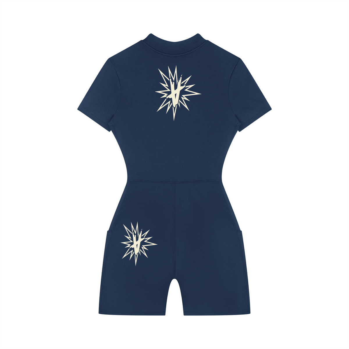 Quarter-Zip Short Sleeve Romper - Various Colours