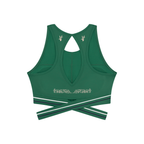 Criss-Cross Band Sports Bra - Green
