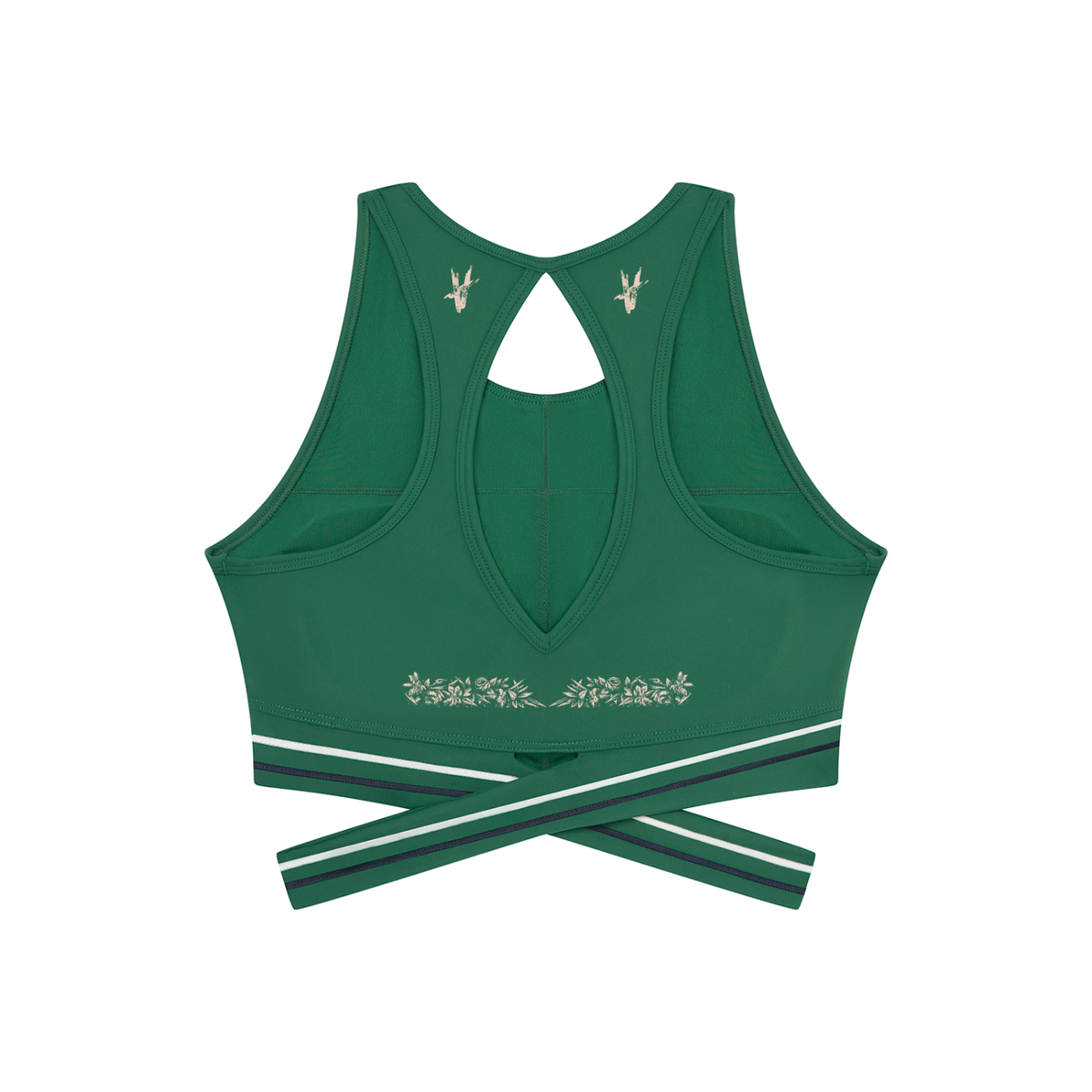 Criss-Cross Band Sports Bra - Green