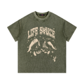 BREAKING FREE | Waffle Knit T-Shirt - Army Green