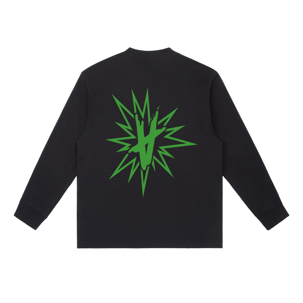 FULLY CHARGED | Long Sleeve Shirt - Green Black