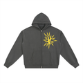 FULLY CHARGED | Zip Hoodie - Grey Yellow