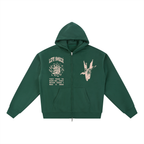 BREAKING FREE | Fleeced Zip Hoodie - Eden Green