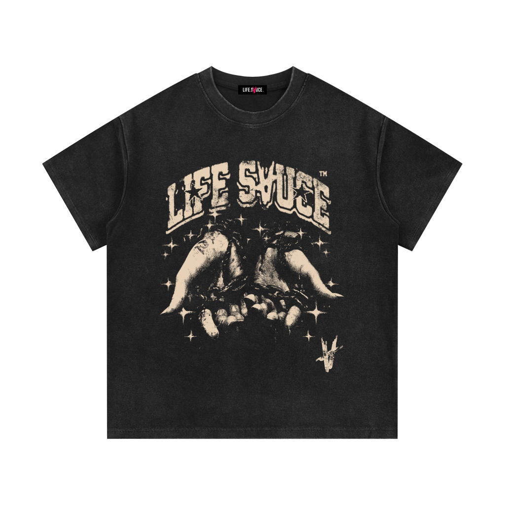 BREAKING FREE | Waffle Knit T-Shirt - Black Khaki