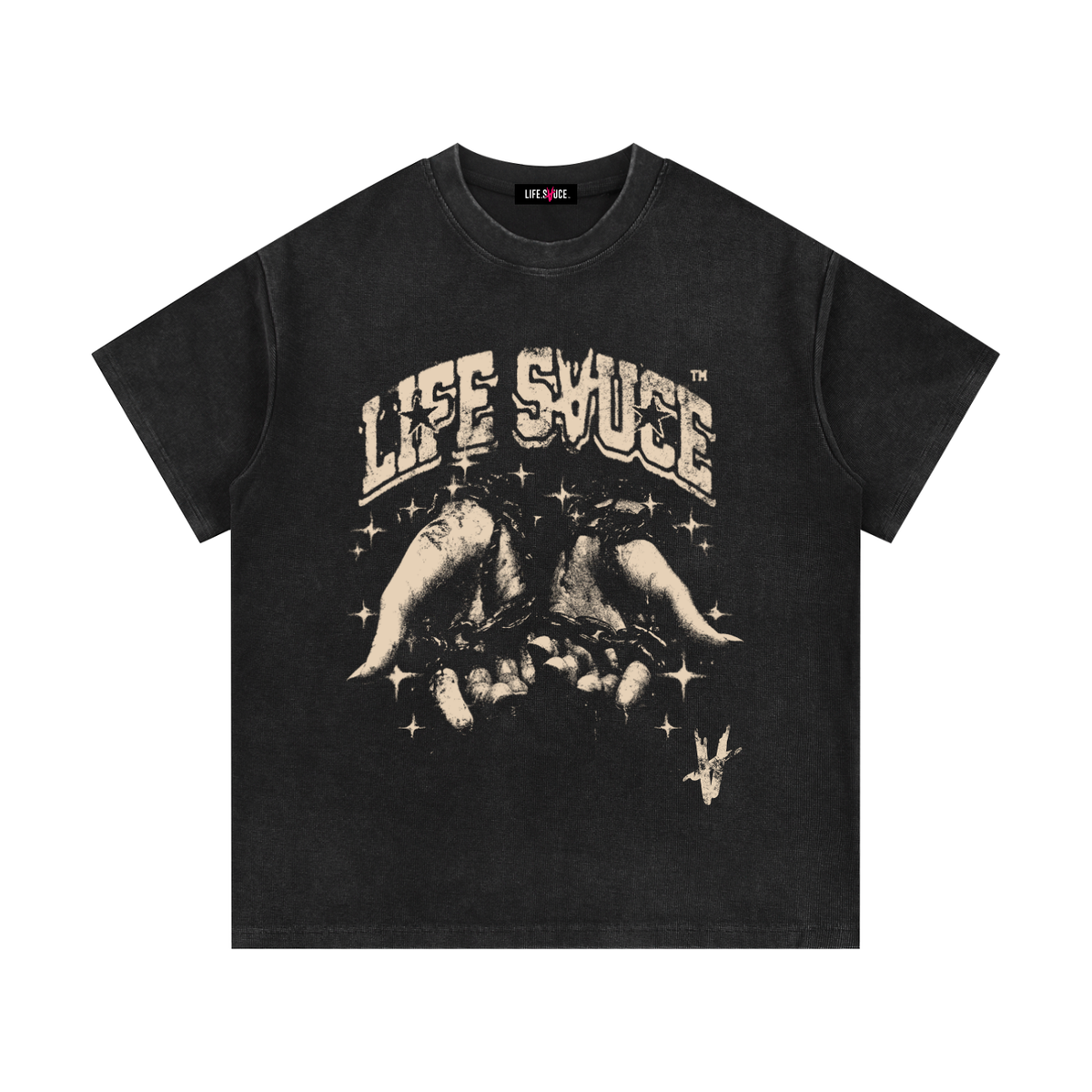 BREAKING FREE | Waffle Knit T-Shirt - Black Khaki