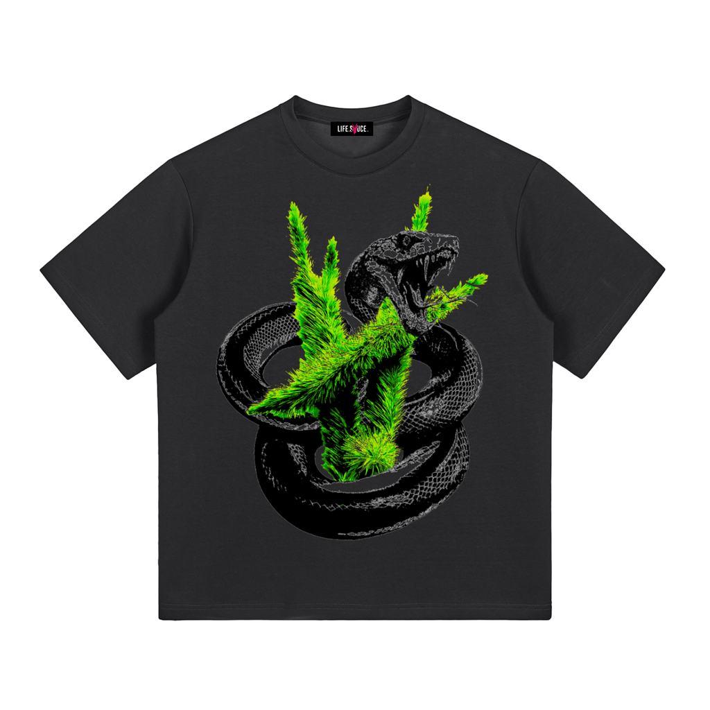 SNAKES IN THE GRASS | Graphic T-Shirt - Black
