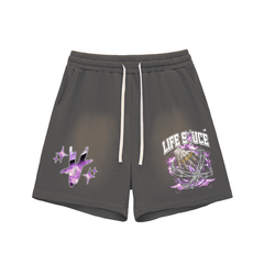 DARK WORLD | Graphic Fade Shorts - Dark Grey