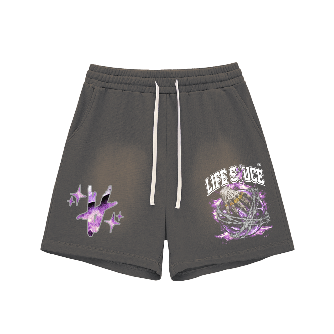 DARK WORLD | Graphic Fade Shorts - Dark Grey