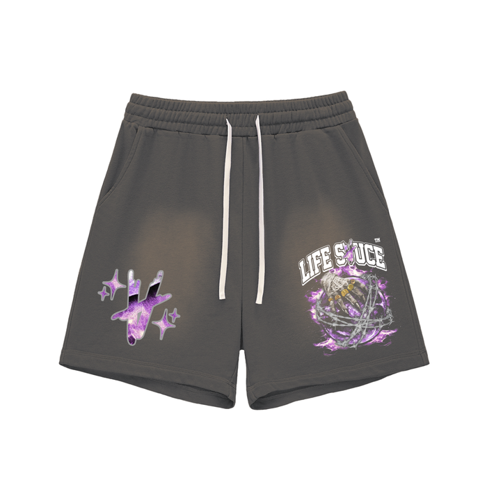 DARK WORLD | Graphic Fade Shorts - Dark Grey