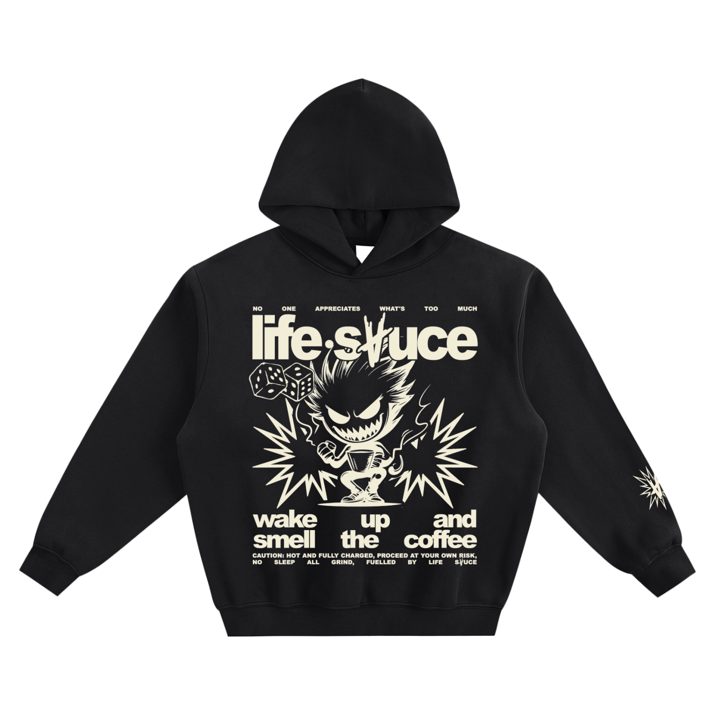 FULLY CHARGED | Box Hoodie - Black Stone