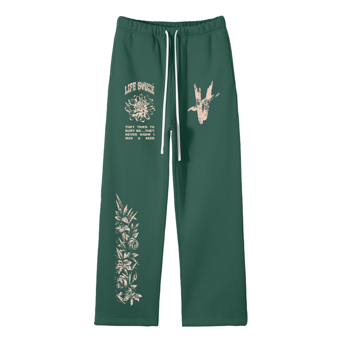 BREAKING FREE | Fleece Straight Leg Joggers - Eden Green