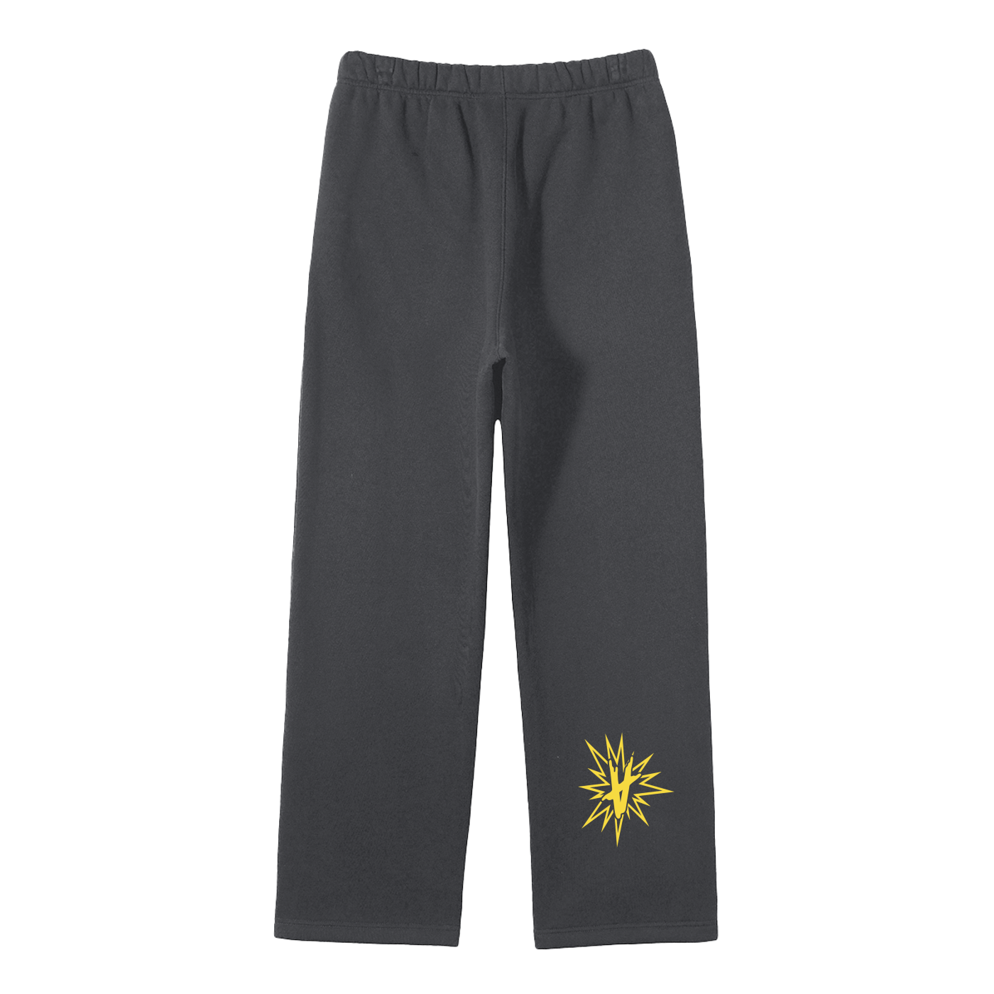 FULLY CHARGED | Straight Leg Joggers - Dark Grey Yellow